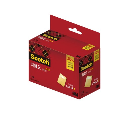 3M 스카치 초강력 다용도 테이프 리필 세이빙팩 12mm-12롤(12x25M)
