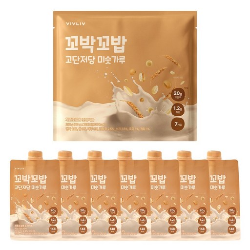[신상] 꼬박꼬밥 고단저당 단백질 쉐이크 미숫가루맛 1세트