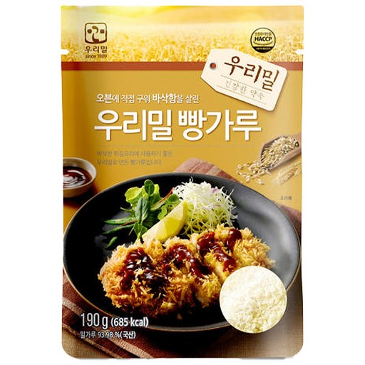 국산 무농약 우리밀 빵가루 아기 이유식 빵가루