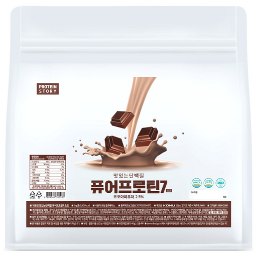 프로틴스토리 맛있는 단백질 퓨어프로틴7 1kg 초코