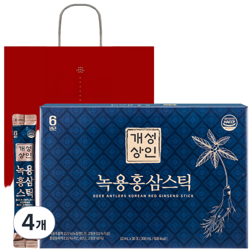 개성상인 녹용 홍삼 스틱 30개입 + 쇼핑백