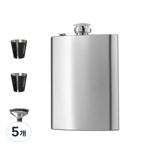 씨엔와우 힙플라스크 휴대용 포켓 술병 위스키 소주 보틀 스테인레스 8oz ( 230ml )