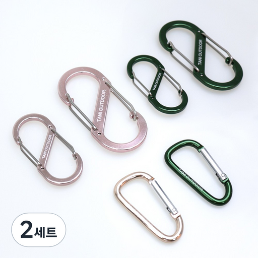 카라비너 대형 중형 소형 D형 S형 고강도 캠핑 비너 차박 타프 텐트 키링