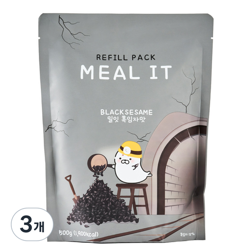 밀잇 식사대용 단백질 쉐이크 흑임자맛 리필팩