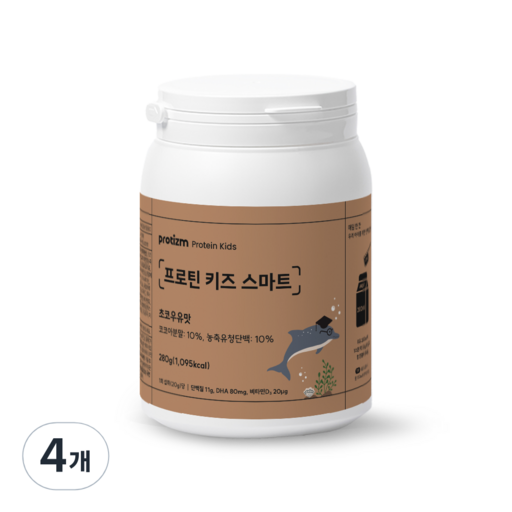 프로티즘 키즈 단백질 DHA 스마트 어린이 프로틴 쉐이크 초코우유맛 초유 분말 파우더 14회분