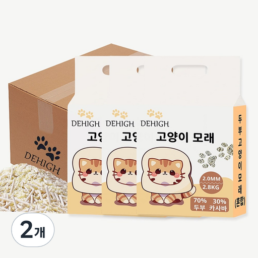 Dehigh 두부 카사바 블렌딩 고양이 모래