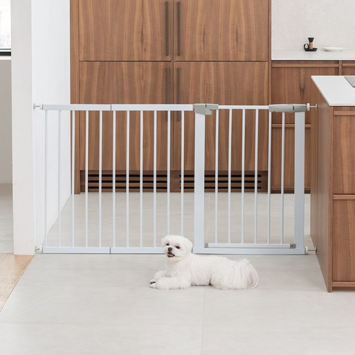 플리다스 강아지 프리미엄 이지 세이프 반자동 안전문, 화이트, 1개