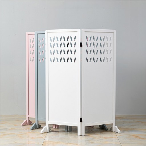 심플리스 잎새 미니 1200 파티션 이쁘고 귀여운 가림막 가벽 인테리어 이동식 접이식 가리개 공간분리 칸막이, 화이트 2Way