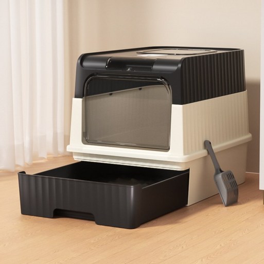 CYLIFE BIG사이즈 밀폐형 고양이 화장실 냄새차단 고양이 화장실 특대형 후드식 고양이 화장실 대용량 후드형 항균 고양이 서랍형 화장실