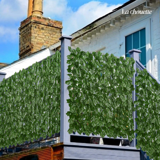 라슈에뜨 테라스 발코니 담장 난간 데코 장식 울타리 프라이버시 휀스 펜스 가림막 나뭇잎, 1x3m 라이트그린