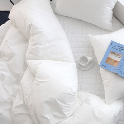 베이직톤 고밀도 80수 호텔 이불커버, 퓨어화이트