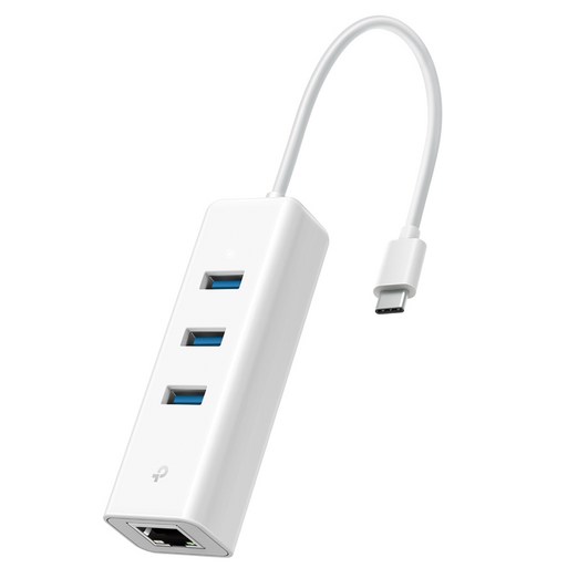 티피링크 USB C타입 3포트 허브 및 기가비트 이더넷 어댑터 UE330C, 혼합색상, 1개