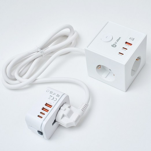 오지렌 여행용 고속충전 멀티탭 멀티어댑터, 1개, 화이트