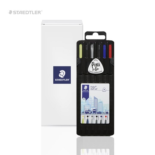 스테들러 트리플러스 펜 블랙박스 6P 멀티세트 입학 졸업 취업 선물