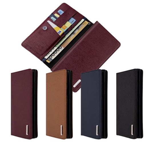 갤럭시S23SMS911N 잭팟 하이클래스 천연소가죽 플립 케이스 현금 카드 수납 플립형