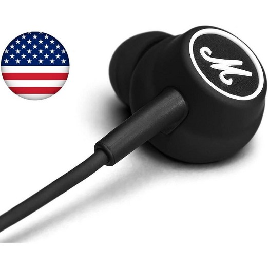 마샬 유선 이어폰 유선형 모드 블랙 미국 직구 정품 커널형 Marshall 줄이어폰