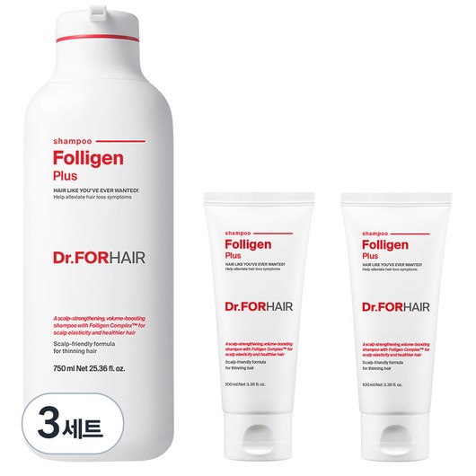 닥터포헤어 폴리젠 플러스 탈모 완화 샴푸 750ml + 100ml x 2p 세트, 3세트