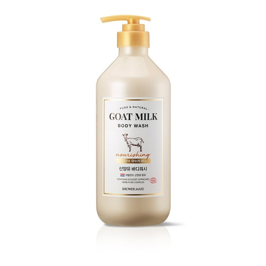 샤워메이트 산양유 바디워시 마누카허니향, 800ml, 1개
