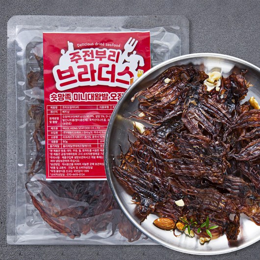 주전부리 브라더스 숏망족 미니대왕발 오징어다리, 80g, 1개 문어포 주전부리 브라더스 숏망족 미니대왕발 오징어다리, 80g, 1개 문어포