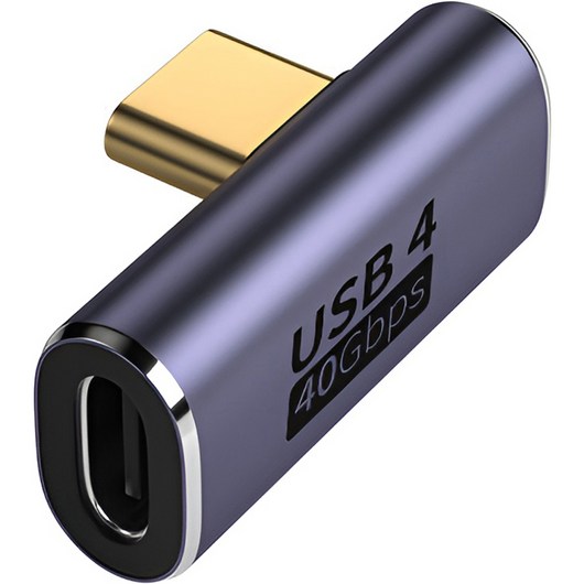 호후 C타입 TO C타입 직각 게임 연결 스팀덱 노트북 젠더 B형, 19mm, 혼합색상, 1개