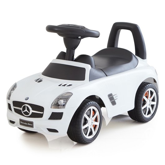 펀엔베이비 벤츠 SLS AMG 무소음 붕붕카, 화이트, 1개 승용완구