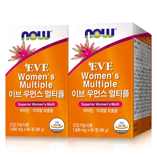 나우푸드 이브 우먼스 멀티플 멀티비타민 96g, 60정, 2개