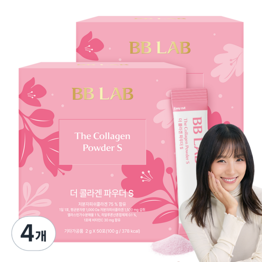 비비랩 더 콜라겐 파우더S, 100g, 4개