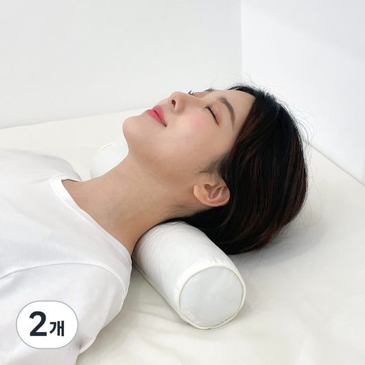 집콕 바이오비드폼 경추베개, 화이트, 2개