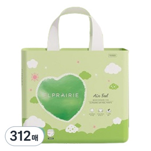 엘프레리 에어필 팬티형 기저귀 남여공용, 점보형(2XL), 312매