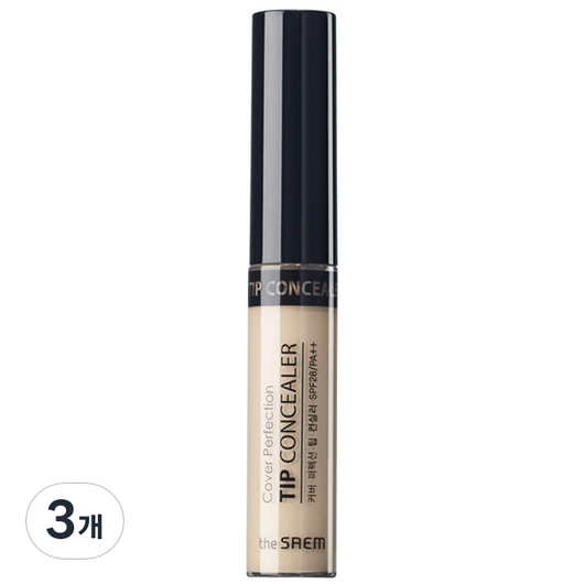더샘 커버 퍼펙션 팁 컨실러, 클리어 베이지, 7g, 3개