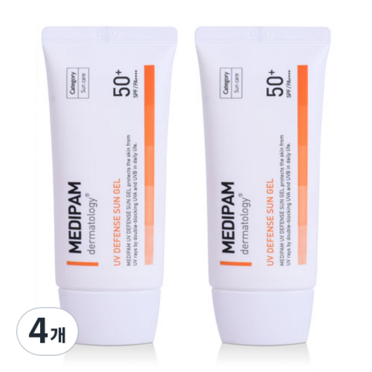 메디팜 UV 디펜스 선 젤 SPF50+ PA++++, 50g, 4개