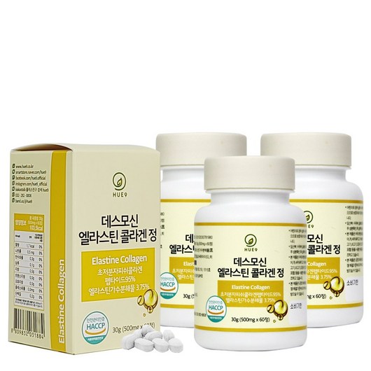 휴나인 데스모신 엘라스틴 콜라겐 60정, 3개