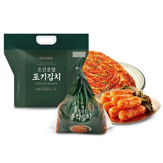피코크 조선호텔 포기김치 4kg + 총각김치 2kg, 피코크 조선호텔 포기김치4kg+총각김치2kg, 1개, 6kg