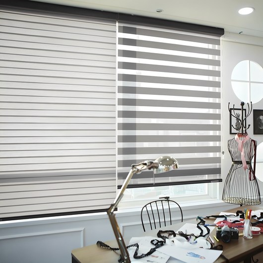 창안애 맞춤제작 내츄럴 콤비블라인드 우드블라인드