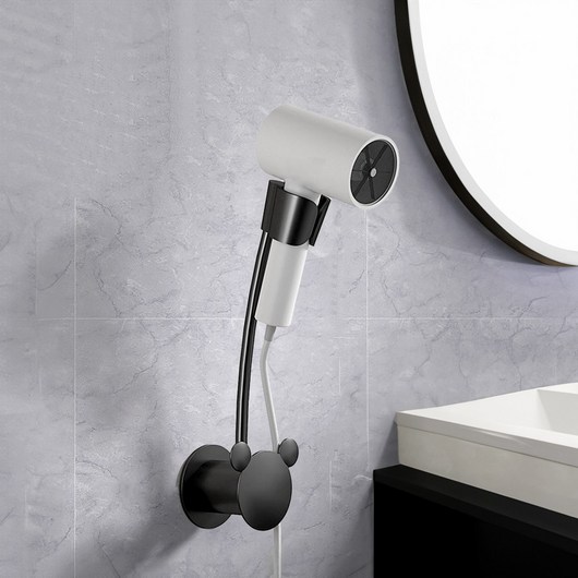 DND마켓 각도조절 가능 드라이기 거치대 – 일반형 블랙 (주)존글로벌, 1개 드라이거치대