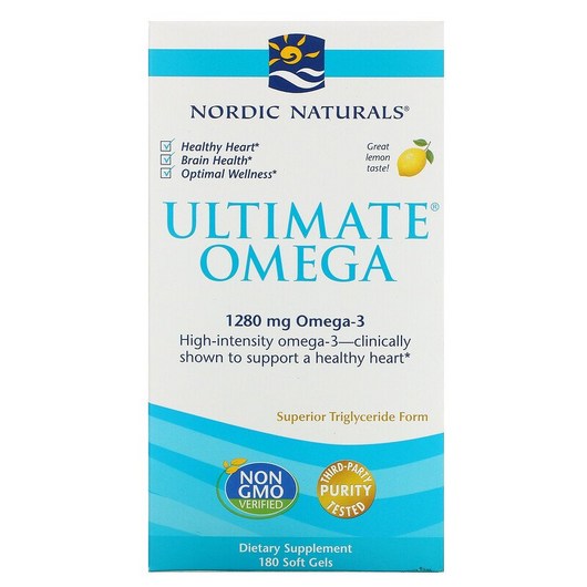 Nordic Naturals 노르딕내추럴스 오메가3 1280mg EPA DHA 180정 레몬맛, 1개_프레미엄 품질의 노르딕네스트 제품을 만나보세요