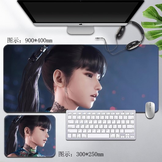 스텔라 블레이드 대형 초대형 컴퓨터 키보드 마우스 패드, 3mm, 300x250mm, 밝은 노란색 18, 1개