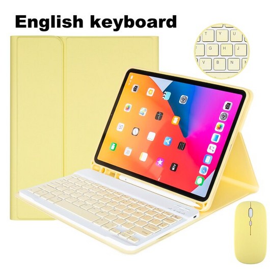 블루투스 키보드 무선 마우스 매직 아이패드 에어 4 케이스 2020 프로 11 10.2 9 세대 8 미니 6 2, 한개옵션2, 10 English Yellow, 02 Air 4 10.9 Air 5 아이패드9세대로지텍키보드