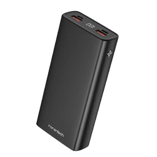 로랜텍 콰트로 4포트 고속충전 대용량 PD 23W QC3.0 잔량표시 보조배터리 20000mAh, BPR-02