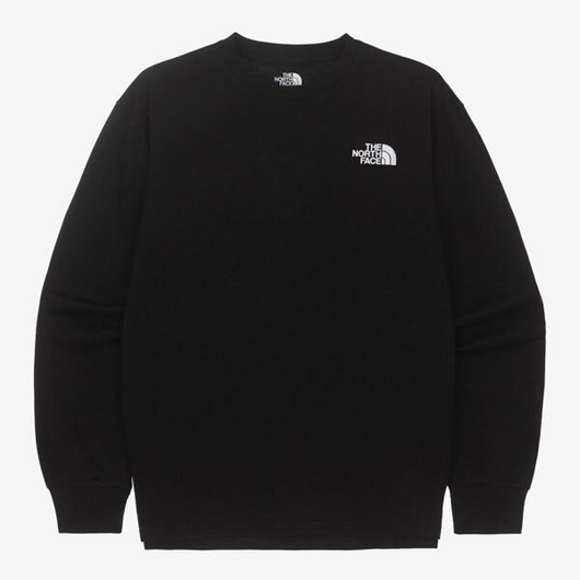 [노스페이스] 에센셜 긴팔 라운드티 BLK NT7TQ51J