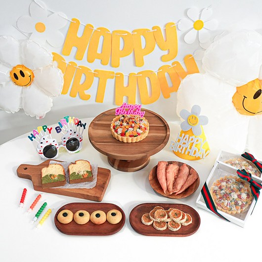바르다펫 강아지케이크 + 파티용품 + 수제간식 생일세트 9종, 10살이상 배송메시지 나이 기재, 연어타르트, 1개