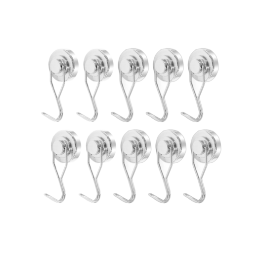 리빙햅 초강력 자석고리 후크 10개, 실버