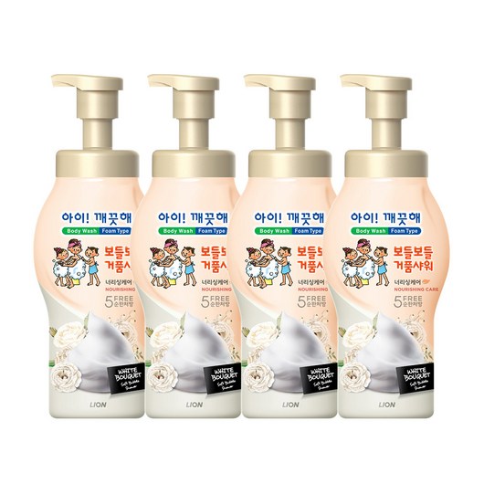 아이깨끗해 보들보들 거품샤워 너리싱케어 바디클렌져, 700g, 4개
