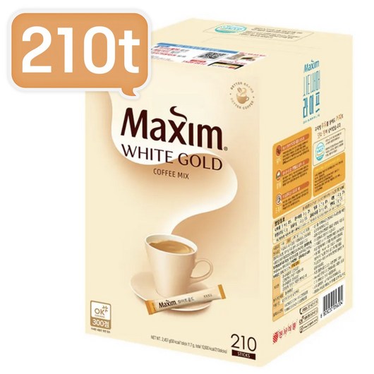 맥심 화이트 골드 커피믹스, 12g, 210개입, 4개