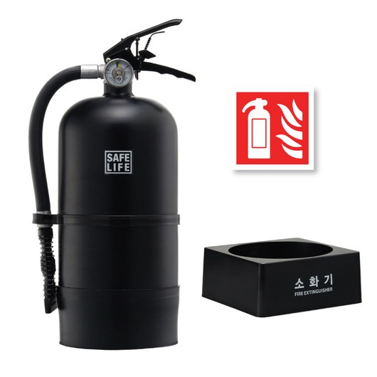 세이프라이프 Z33 ABC 분말소화기 3kg 블랙 받침대 SET, 1개