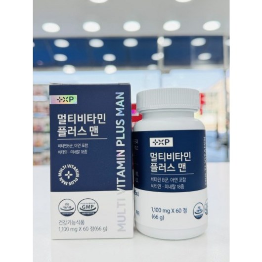 약국 직장인 남성 올인원 멀티비타민 플러스 맨 필수영양제 미네랄 비오틴 아연 비타민b, 2개, 60정