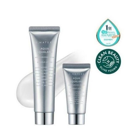 에스네이처 아쿠아 스쿠알란 수분크림 60ml + 30ml, 2개