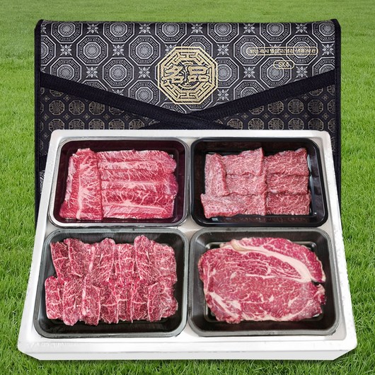 이연한우 1등급 한우 소고기 선물세트 5호 등심 부채 치마 채끝, 800g, 1개