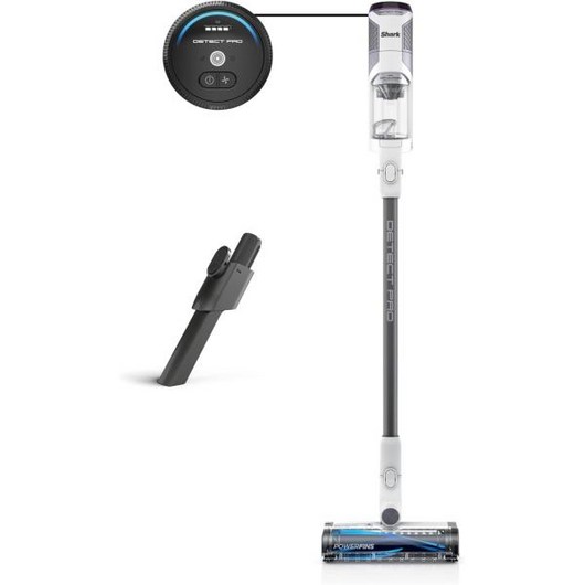 Shark IW1120 Detect Pro - HEPA 필터가 있는 가벼운 무선 진공 청소기 휴대용 핸드헬드 부착 틈새 도구 충전식 다중 표면 스틱 가정용 반려동물 털 다크 그레이