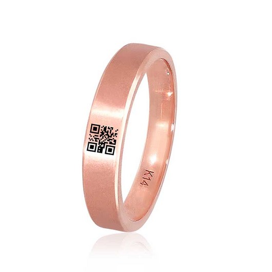 [큐알주얼리] QR001W_여성용 큐알반지 나만의 영상선물 QR주얼리 K14 / P / 2.48g